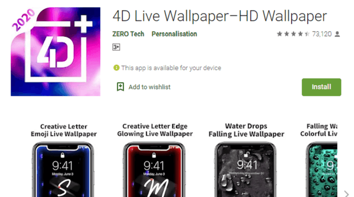 Encuentre el fondo de pantalla 4D para la pantalla de inicio
