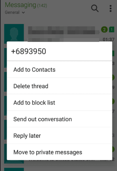 Eliminar mensaje en Android 