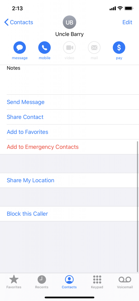 Reconstrucción forzada para iPhone que no muestra nombres de contacto