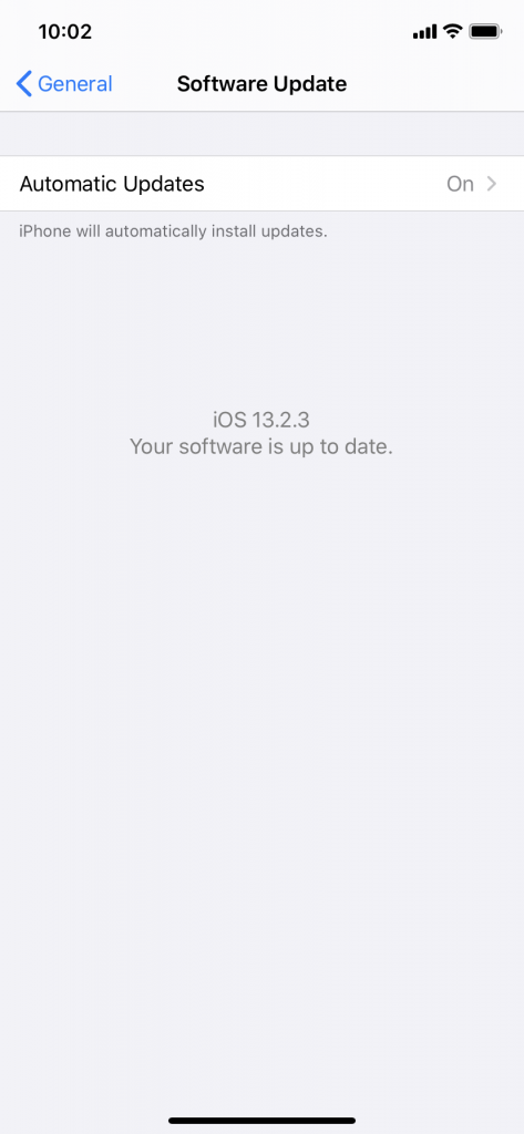 Actualizar iOS para iMessages fuera de servicio