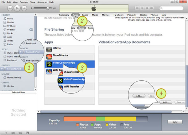 Compartir archivos iTunes