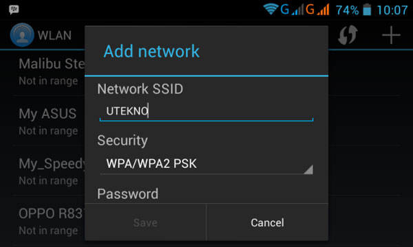 Agregar red para LG