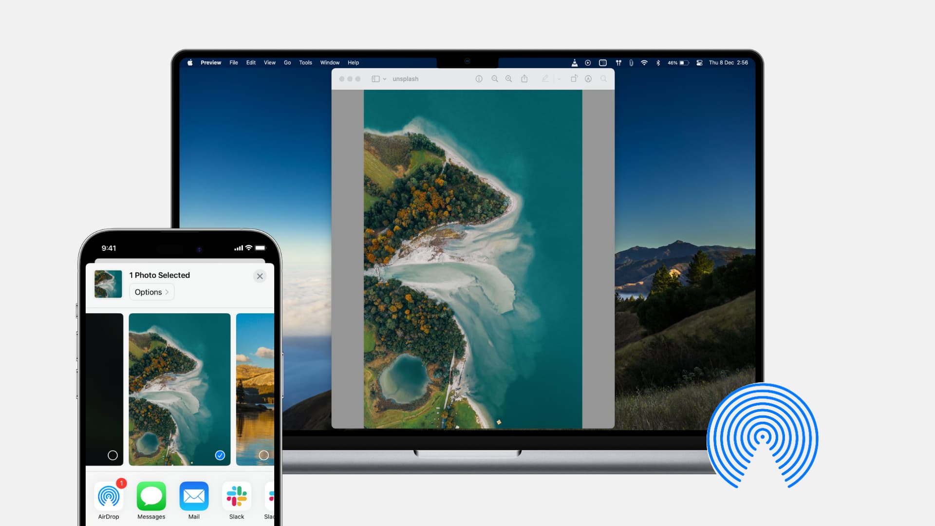 Transfiera los contactos de iPhone a iPad con Airdrop