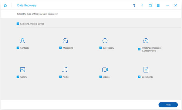 aplicación para restaurar mensajes de texto eliminados como Drfone Data Recovery