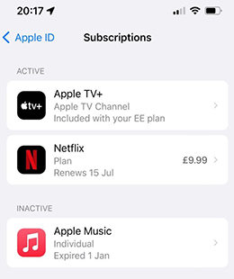 Suscripción de Apple Music