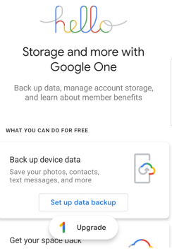 Realice una copia de seguridad del teléfono Android a Google One