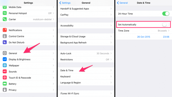 Automatice la fecha y la hora en su iPhone