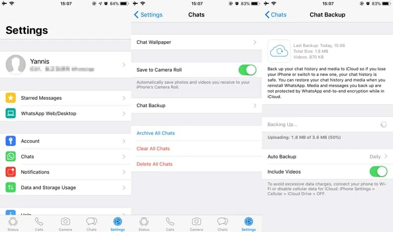Habilitar la copia de seguridad de iCloud