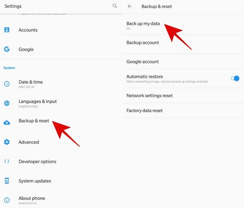 Copia de seguridad de datos de Android a Google Drive