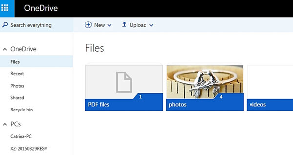 Archivos de copia de seguridad a OneDrive con el sitio web