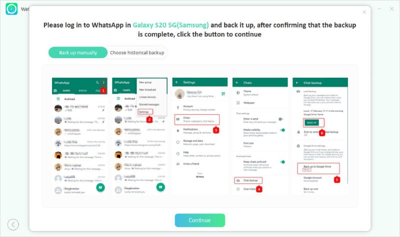 Guía de Watsgo: dispositivo Android de copia de seguridad