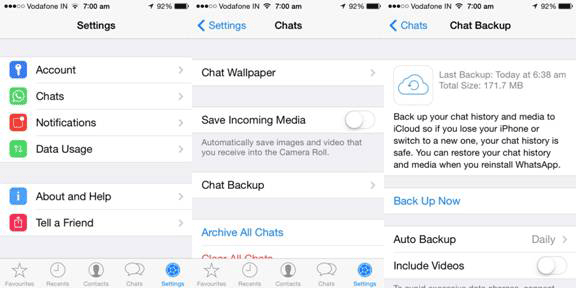 Realice una copia de seguridad de WhatsApp en iPhone