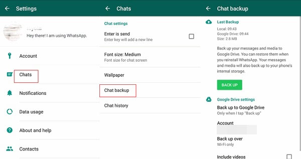 Cómo hacer una copia de seguridad de los chats de whatsapp
