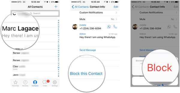 Cómo bloquear los contactos en la lista de contactos