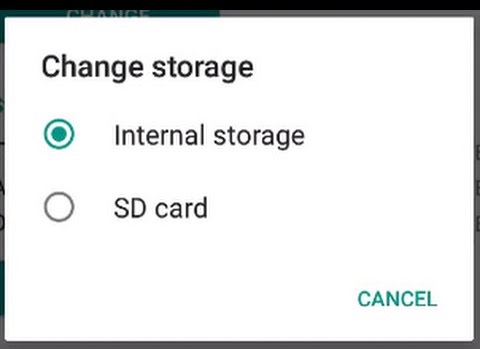 Cambiar el almacenamiento en Android