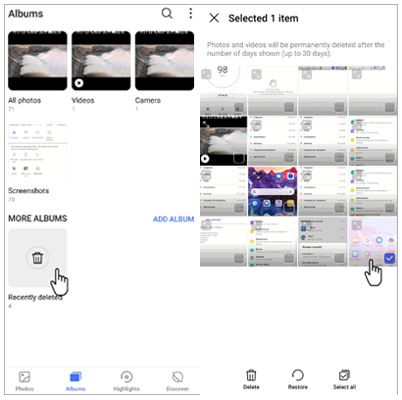 Verifique recientemente si las fotos desaparecieron del teléfono Android
