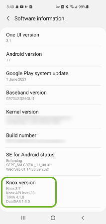 Verifique si su dispositivo Samsung se ejecuta con Knox