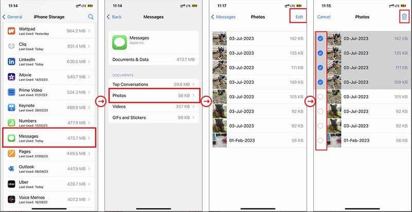 Eliminar grandes archivos adjuntos