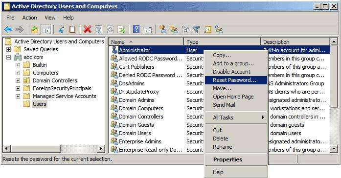 Restablecer la contraseña de Windows Server 2016 con la contraseña 3