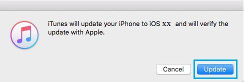Actualización de iOS no aparece