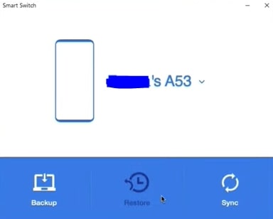 Haga clic en Restaurar para recuperar fotos con Smart Switch
