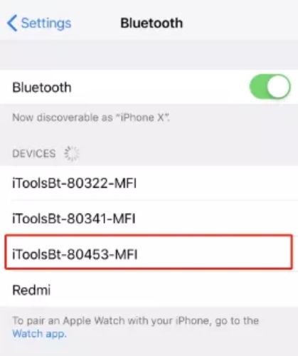 Conecte su iPhone al dongle a través de Bluetooth