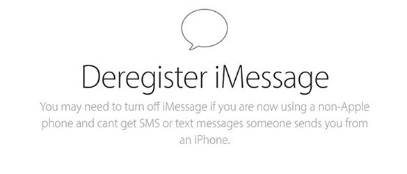 desregistrar iMessage