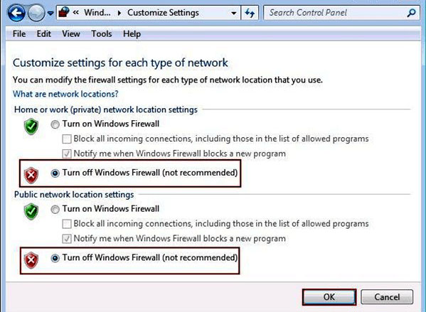 Consulte el firewall y el antivirus en la computadora