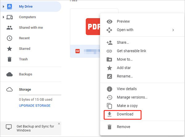 Recuperar videos eliminados permanentemente en Android a través de Google Drive