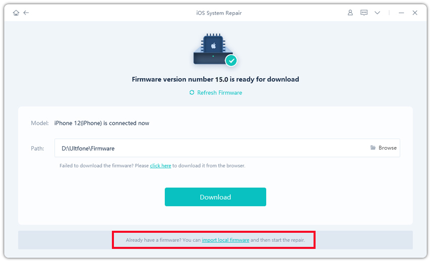 Instale una versión anterior de iOS sin iTunes