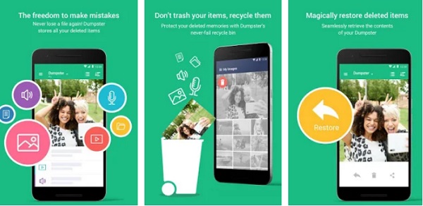 La mejor aplicación de recuperación de fotos eliminada para Android como contenedor de basura