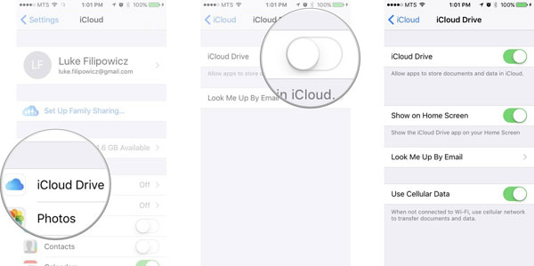 Cómo hacer una copia de seguridad de iPhone a iCloud sin wifi a través de iCloud Drive