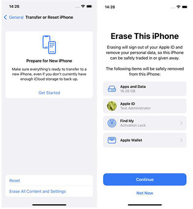Restablecer iPhone