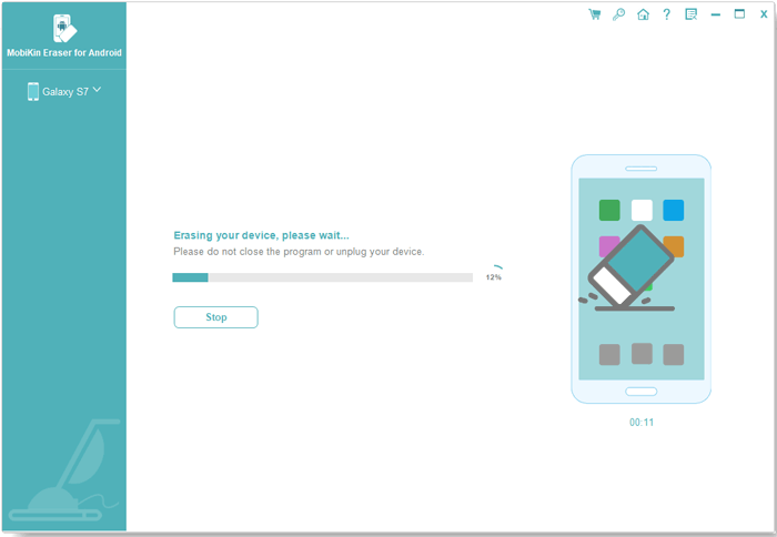 Limpie remota en Android a través de Mobikin Eraser para Android