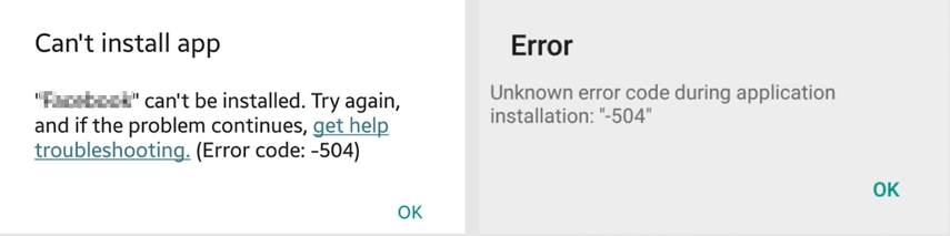 Error de Google Play Store