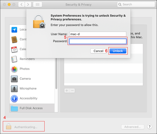Desbloquee su Mac si está bloqueado