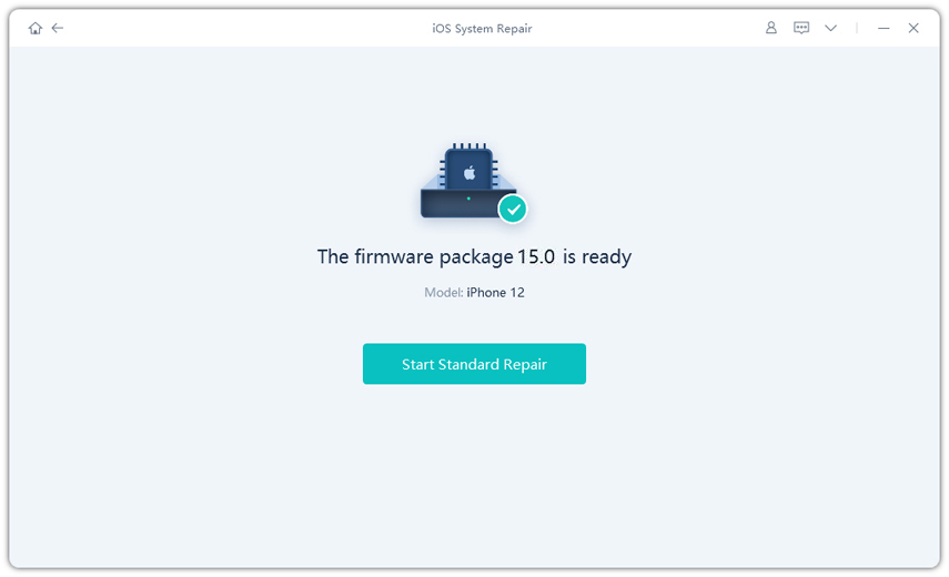 Iniciar reparación del sistema iOS 15