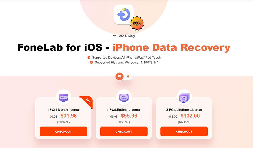 Fonelab para precios de iOS