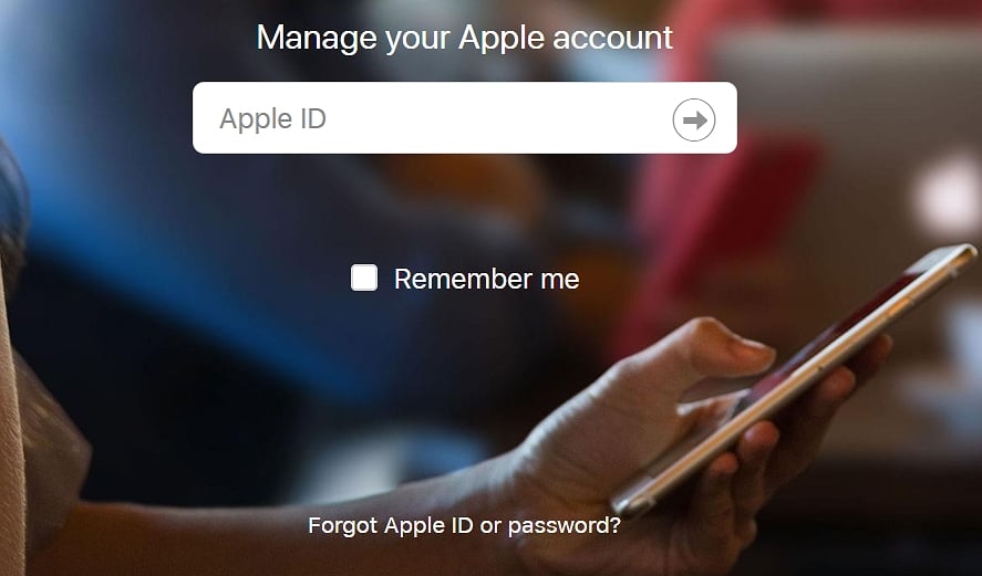 Olvidé la identificación de Apple o el código de contraseña