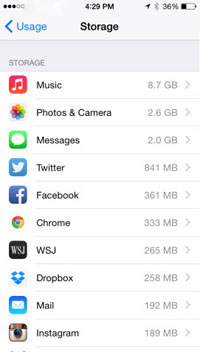 Reinstale aplicaciones para borrar el almacenamiento en iPhone