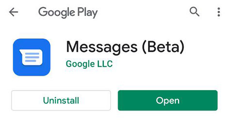 Mensajes beta de Google