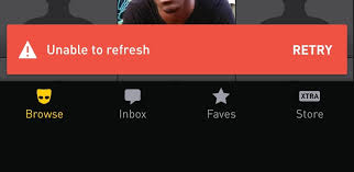 Grindr incapaz de refrescar