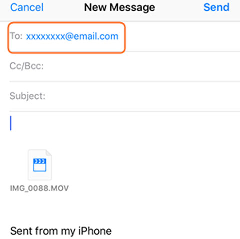 Enviar videos de iPhone por correo electrónico