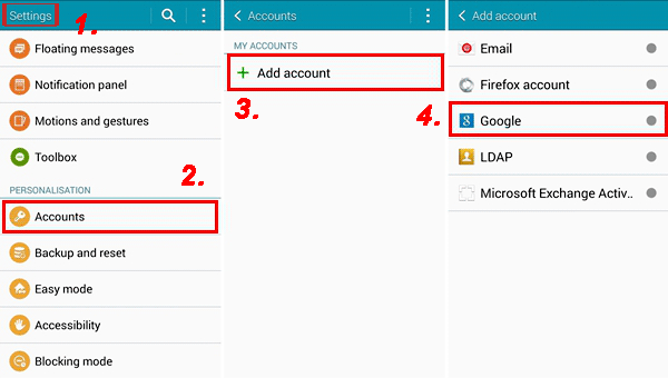 Configurar la cuenta de Google