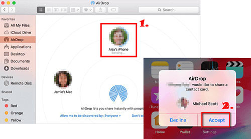 Cómo importar contactos de Mac a iPhone con Airdrop