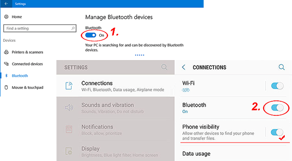 Encienda Bluetooth en Lenovo y PC