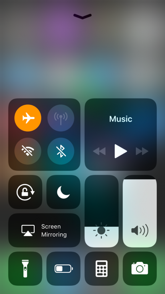 Modo de avión de iPhone 