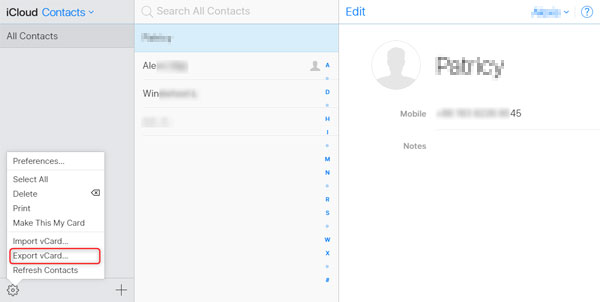 Cómo exportar contactos de iPhone a PC a través de iCloud