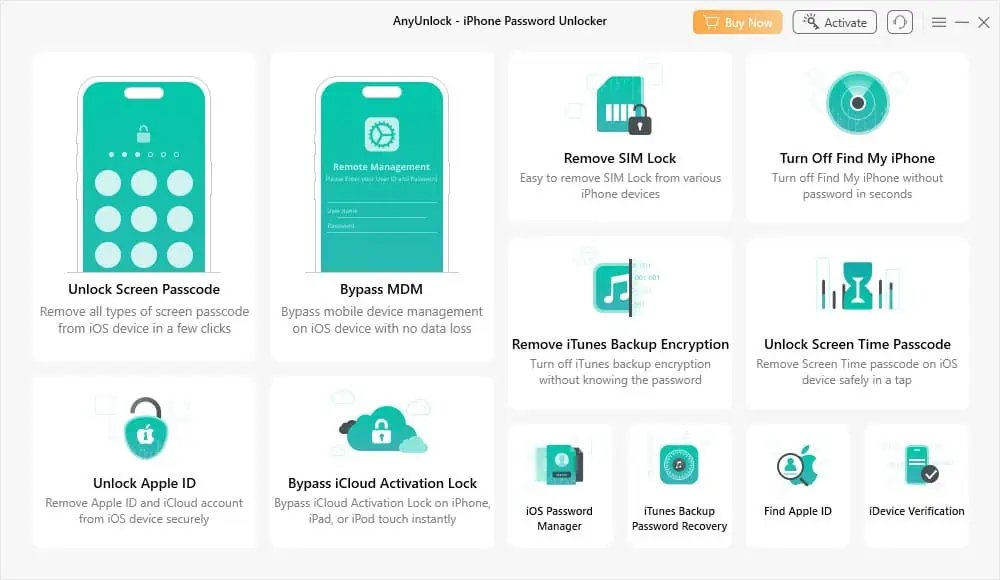 Desbloqueador de iPhone iMobie ANUNUNLOCK
