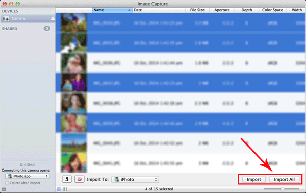 Cómo transferir imágenes de iPhone a unidad flash por Mac Image Capture